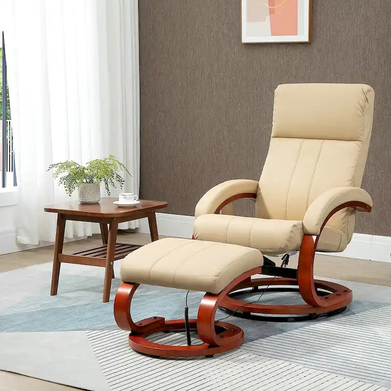 Modern 26 High Back Swivel Recliner Chair with Remote Control