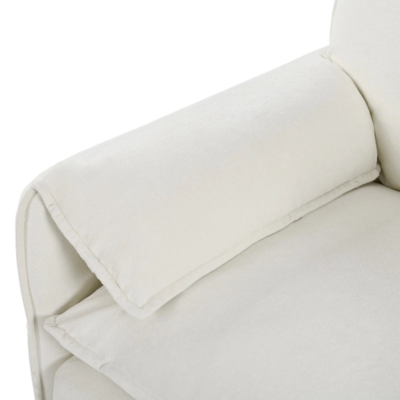 2-Pieces Chenille Accent Sofa Chair Set of 2 with Oversized Armchairs and 29.92 Deep Seats (800lb Capacity)