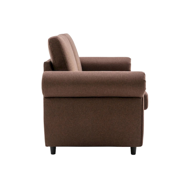 57.9 Pull-Out Sleeper Sofa Loveseat with Twin Size Memory Foam Mattress, Two USB Charging Ports