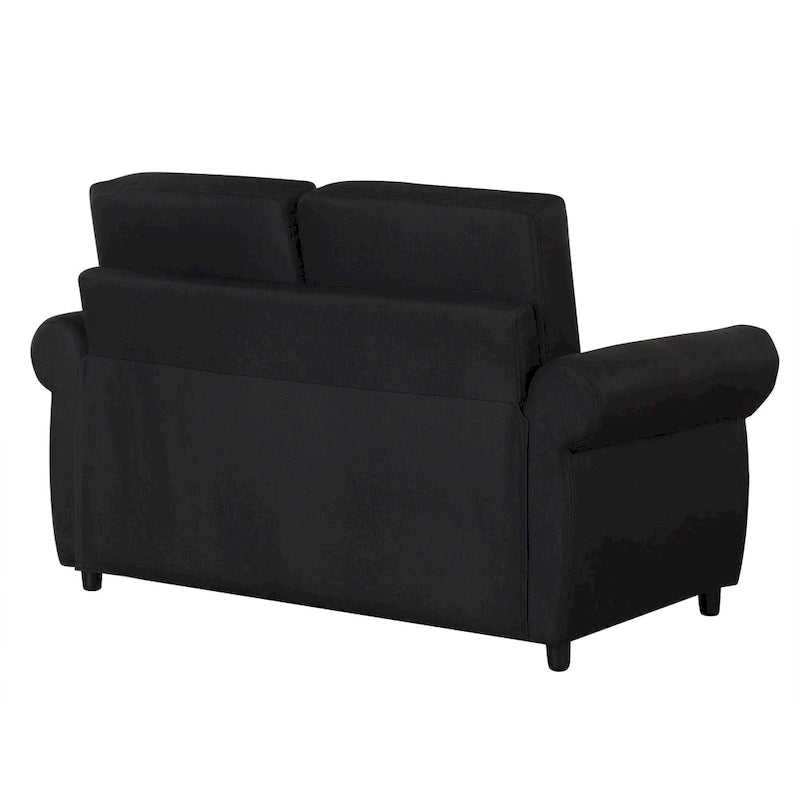 57.9 Pull-Out Sleeper Sofa Loveseat with Twin Size Memory Foam Mattress, Two USB Charging Ports