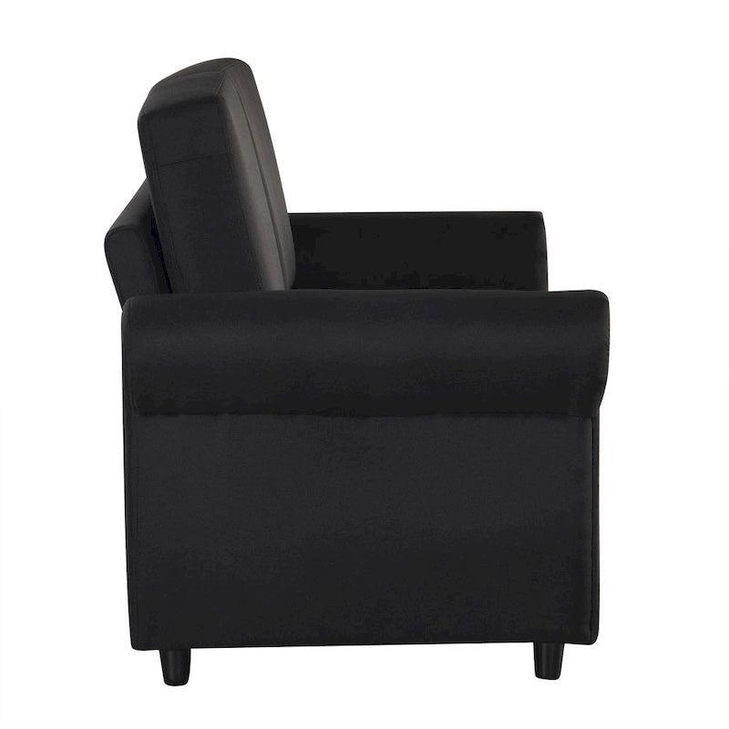 57.9 Pull-Out Sleeper Sofa Loveseat with Twin Size Memory Foam Mattress, Two USB Charging Ports