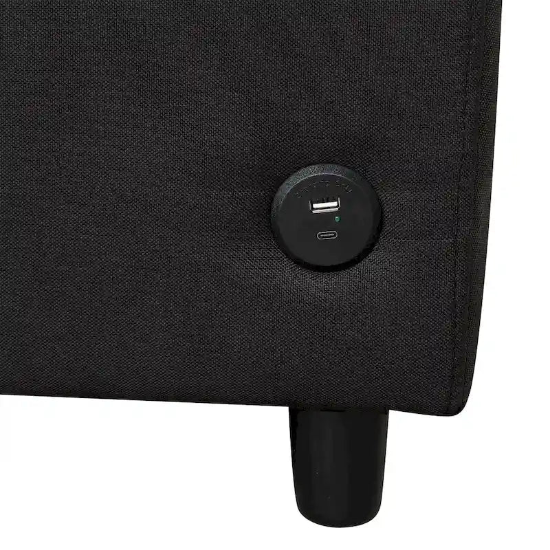 57.9 Pull-Out Sleeper Sofa Loveseat with Twin Size Memory Foam Mattress, Two USB Charging Ports