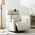 Electric Power Recliner Chair with 270 Swivel, USB Ports and Adjustable Footrest for Living Room & Nursery