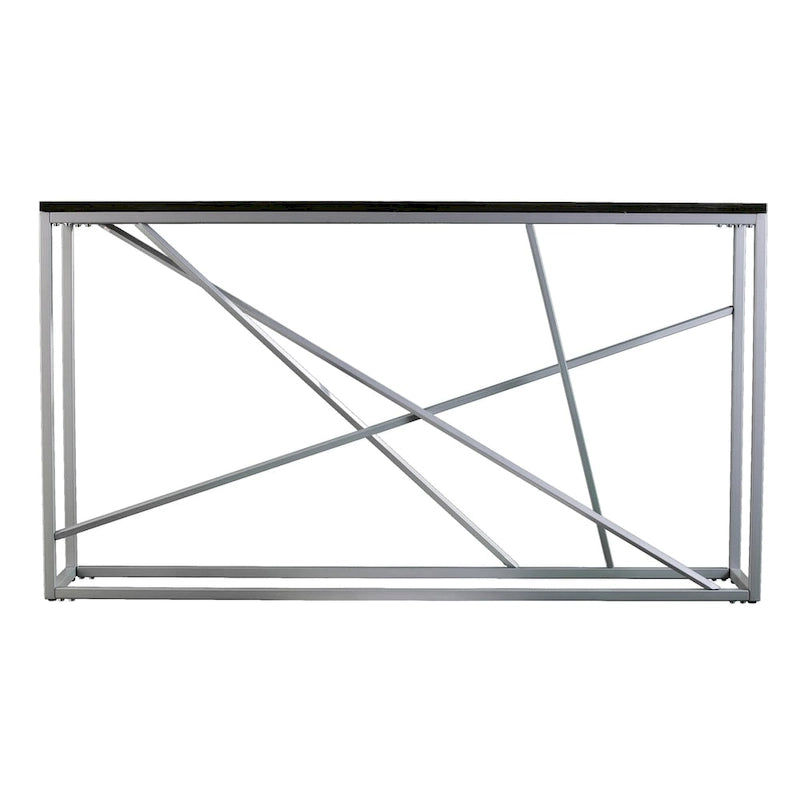 Faux Marble Skinny Console Table