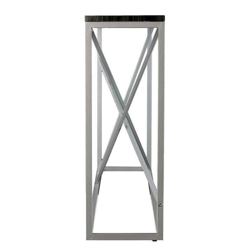 Faux Marble Skinny Console Table