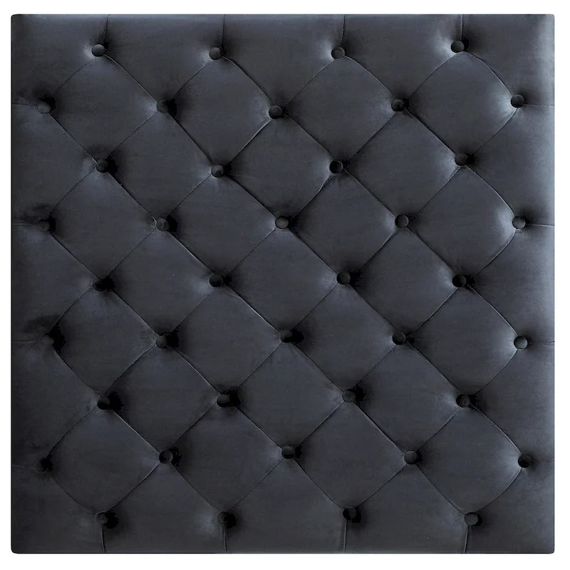 Tufted Ottoman - Navy Blue