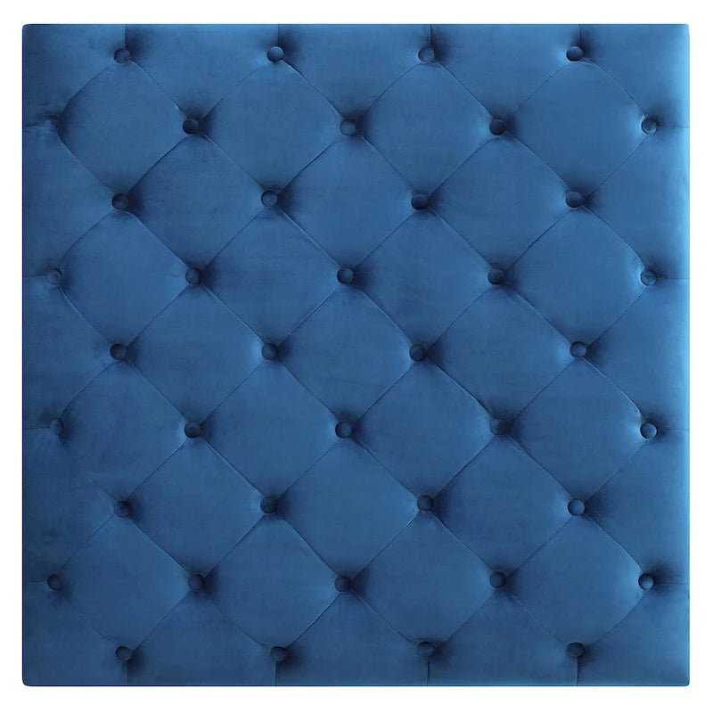 Tufted Ottoman - Navy Blue
