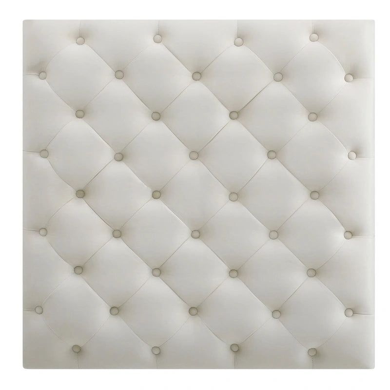 Tufted Ottoman - Navy Blue
