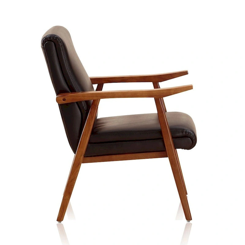 Amber Faux Leather Accent Chair (Set of 2)