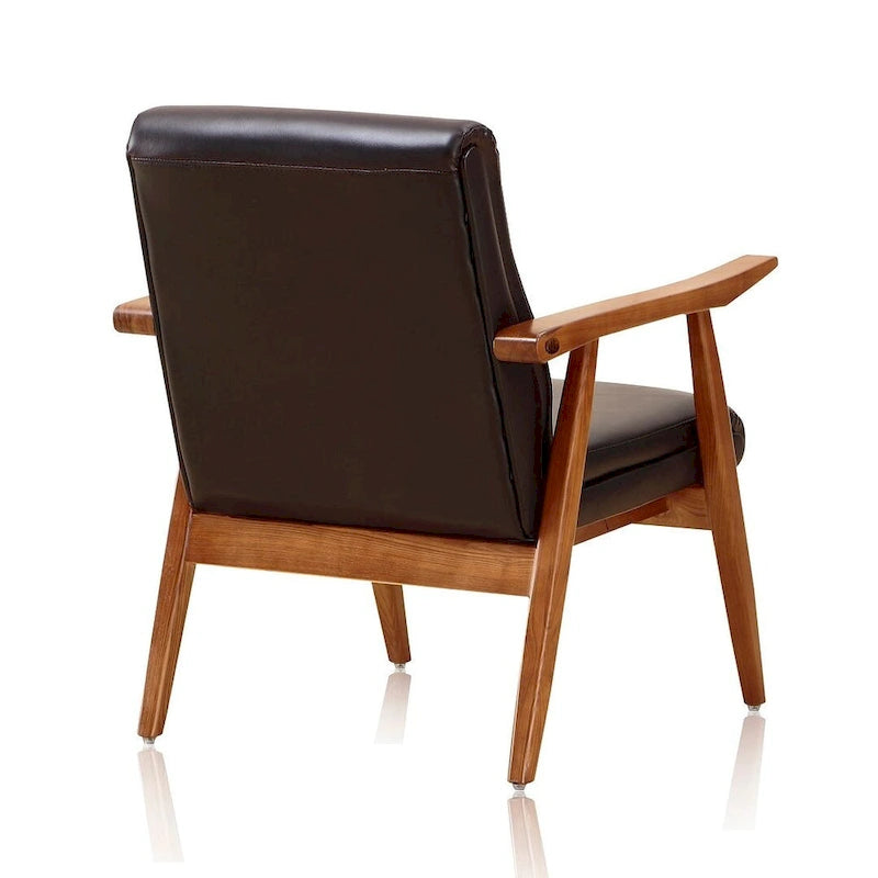 Amber Faux Leather Accent Chair (Set of 2)