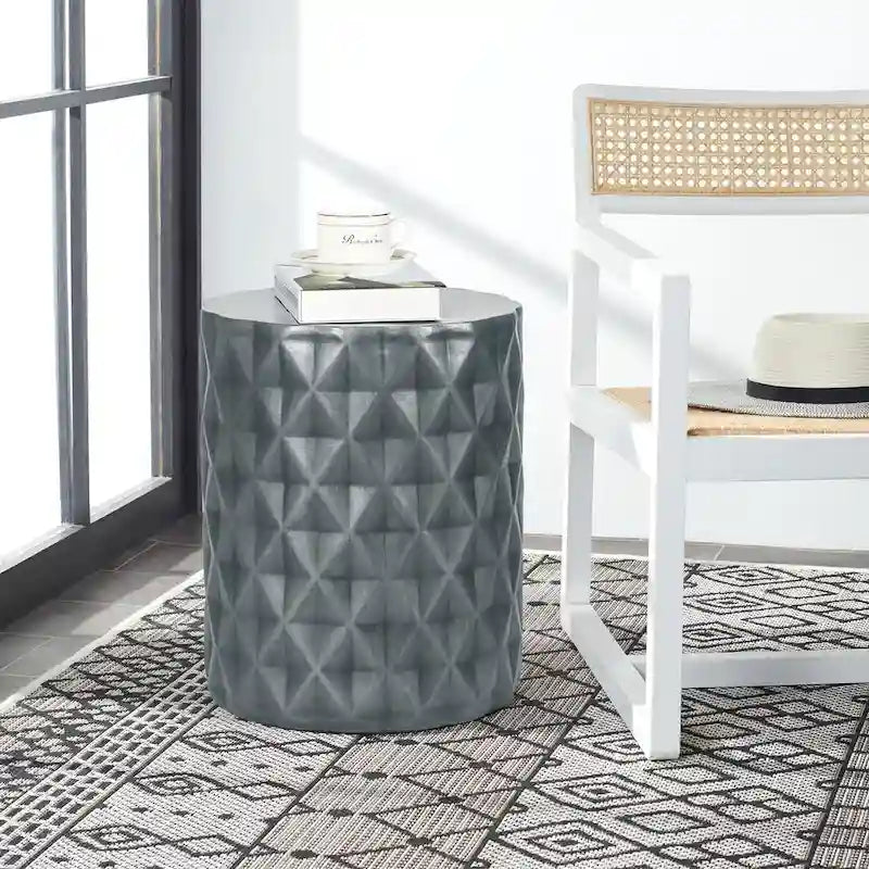 Modern Round End Table Outdoor Side Table Stool For Patio