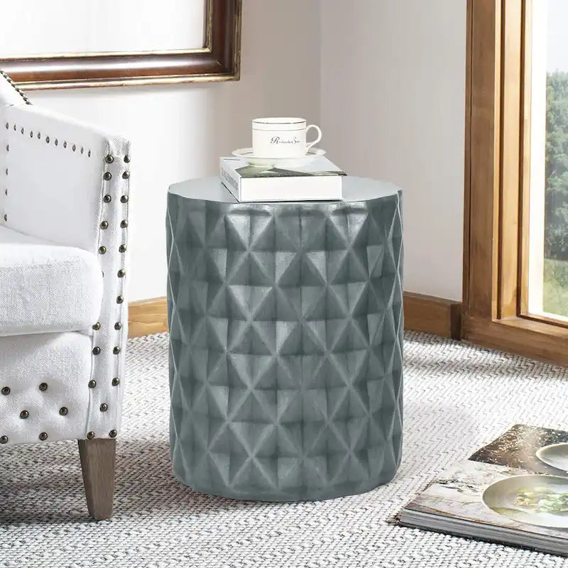 Modern Round End Table Outdoor Side Table Stool For Patio