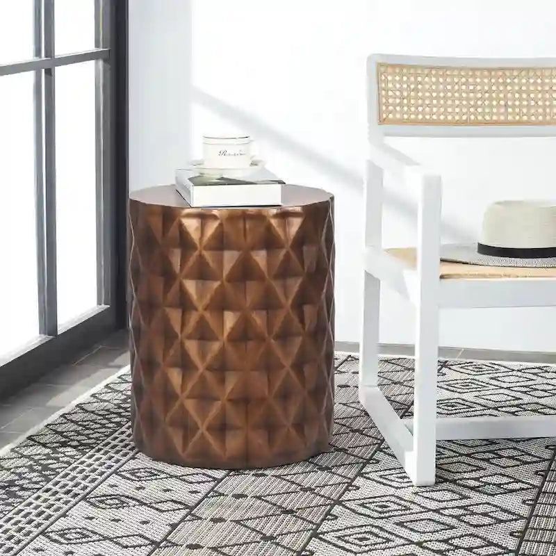 Modern Round End Table Outdoor Side Table Stool For Patio
