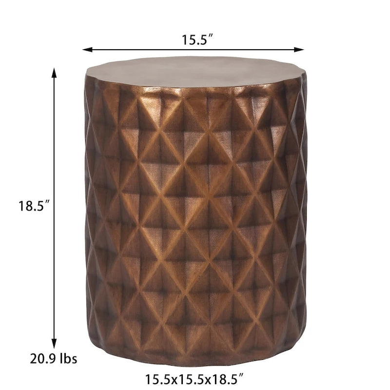 Modern Round End Table Outdoor Side Table Stool For Patio