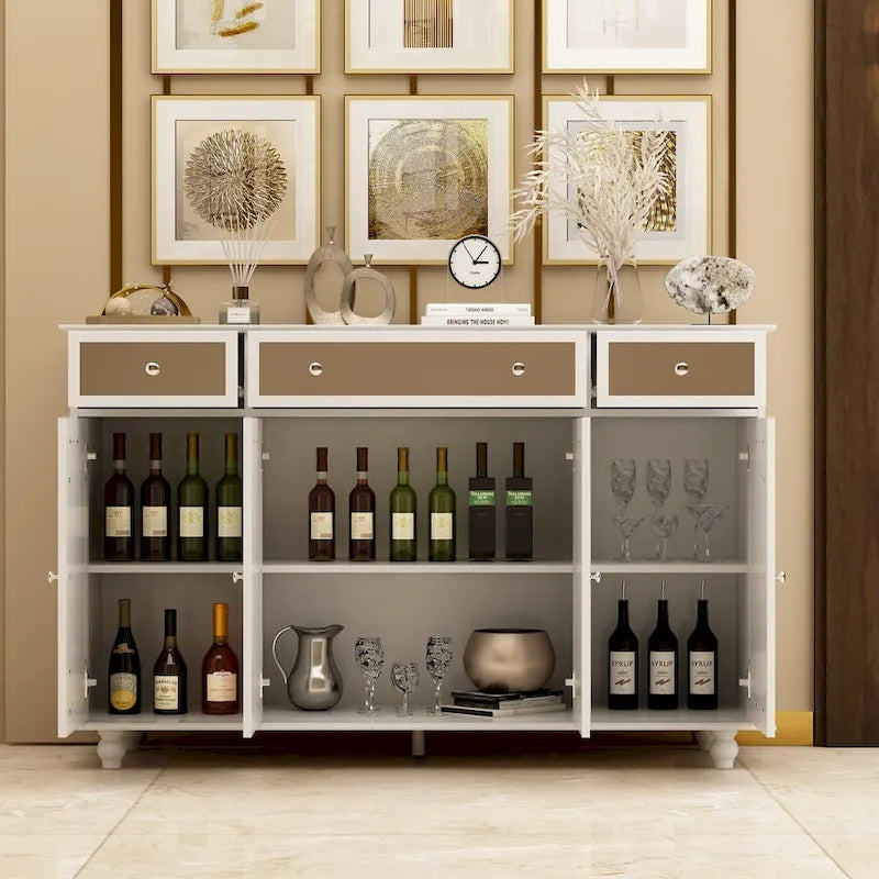55.1 Accent Storage Cabinet Mirror Sideboard Buffet Cabinet