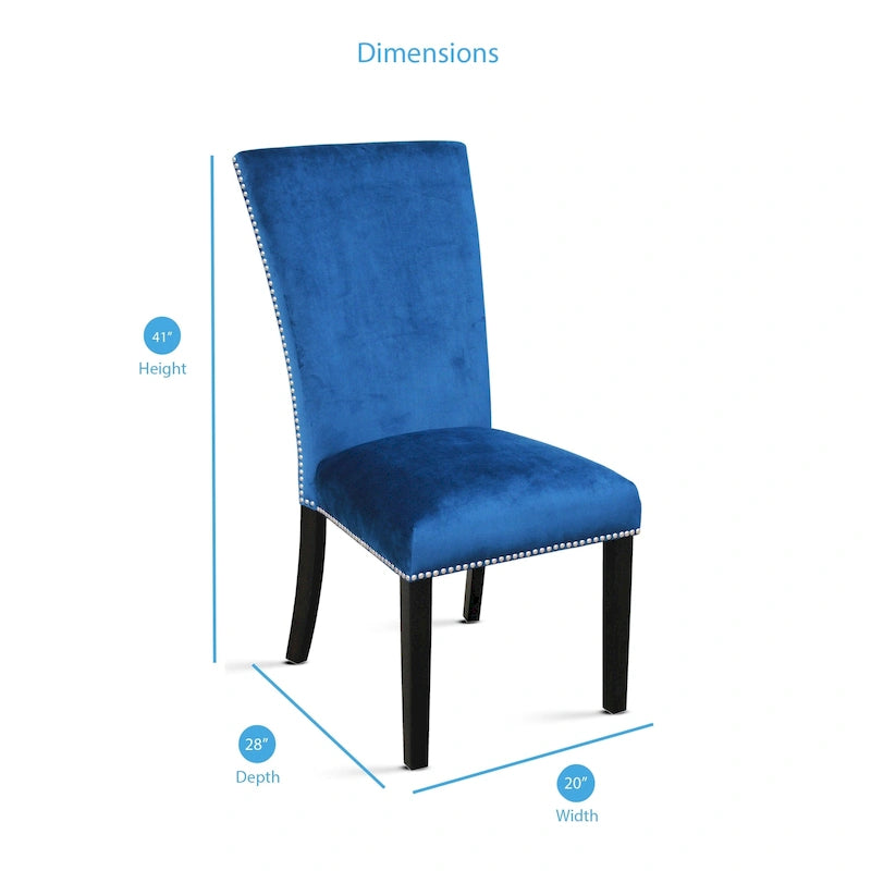 Modern Dining Chair with Nailhead Trim (Set of 2)