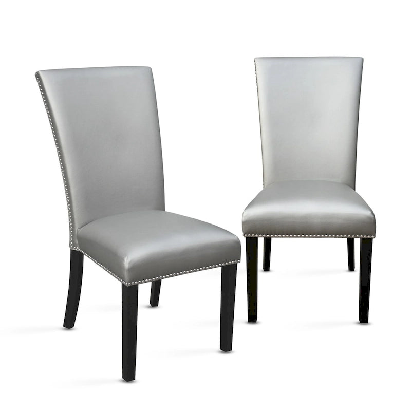 Modern Dining Chair with Nailhead Trim (Set of 2)