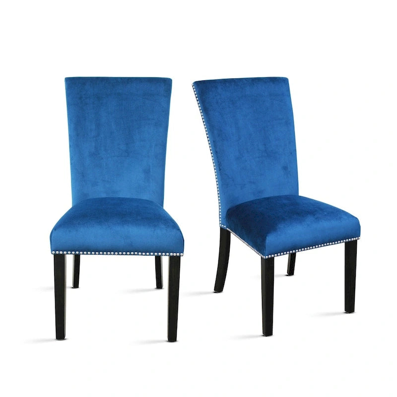 Modern Dining Chair with Nailhead Trim (Set of 2)