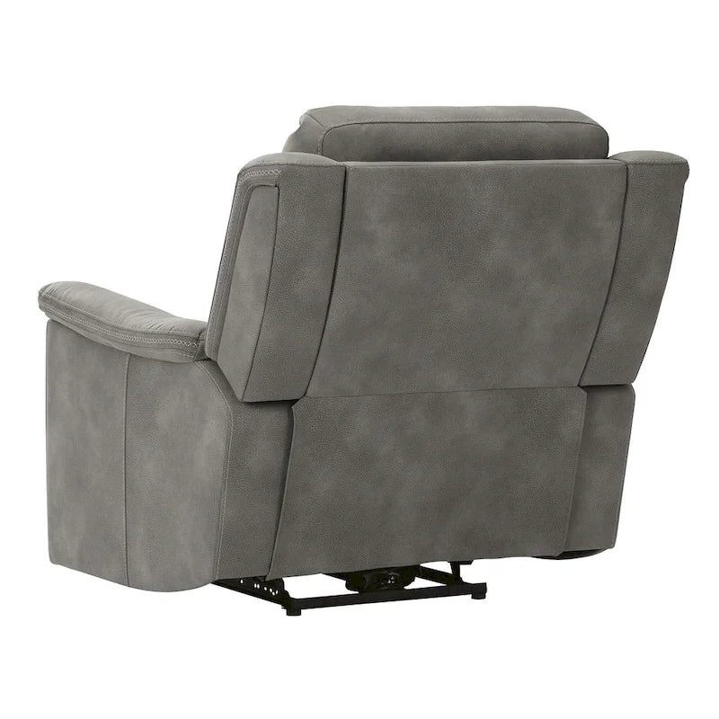 Power Recliner with Extended Ottoman - Modern Contemporary Style