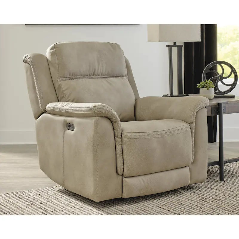 Power Recliner with Extended Ottoman - Modern Contemporary Style