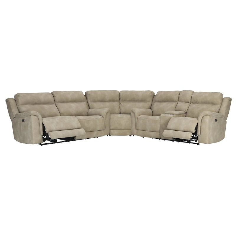 Power Recliner with Extended Ottoman - Modern Contemporary Style