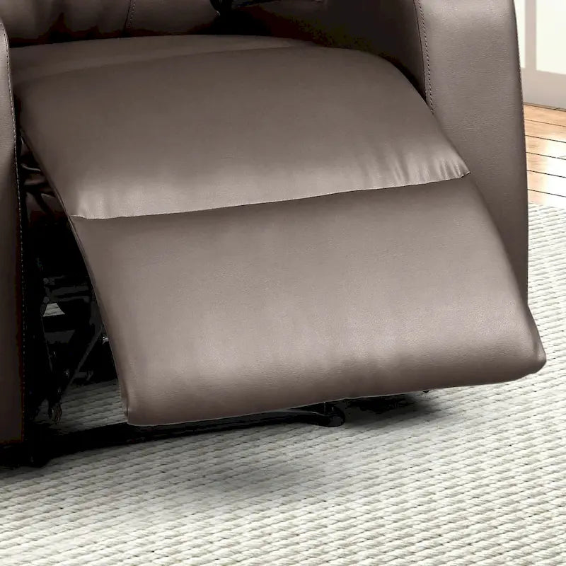 Modern Upholstered Faux Leather Power Recliner Chair