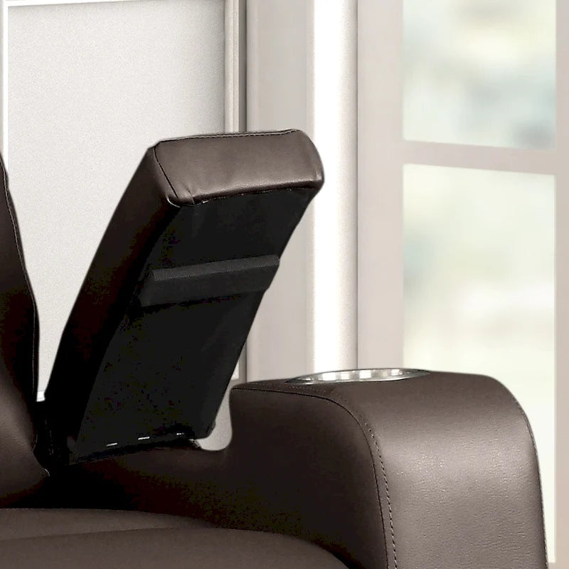 Modern Upholstered Faux Leather Power Recliner Chair