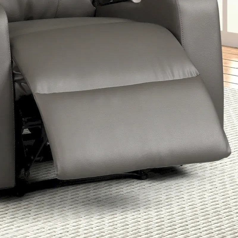Modern Upholstered Faux Leather Power Recliner Chair
