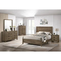Panel Bed with Dark Walnut Headboard and Footboard - Multiple Sizes