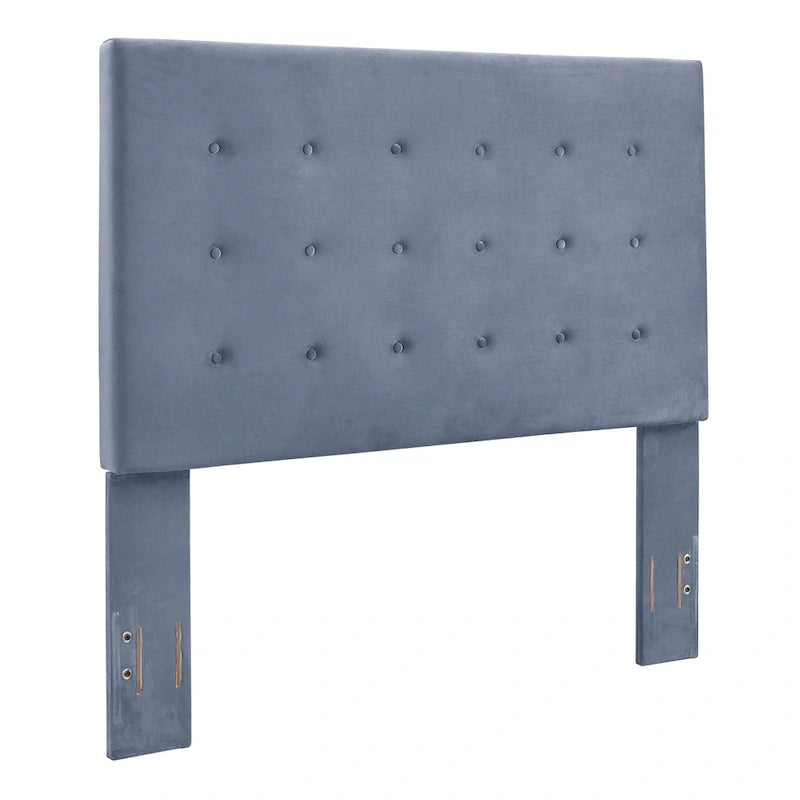 Upholstered Full/Queen Headboard in Cornflower Microfiber
