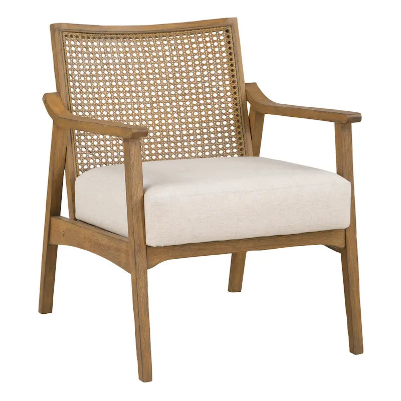 Transitional Arm Chair with Cane Back