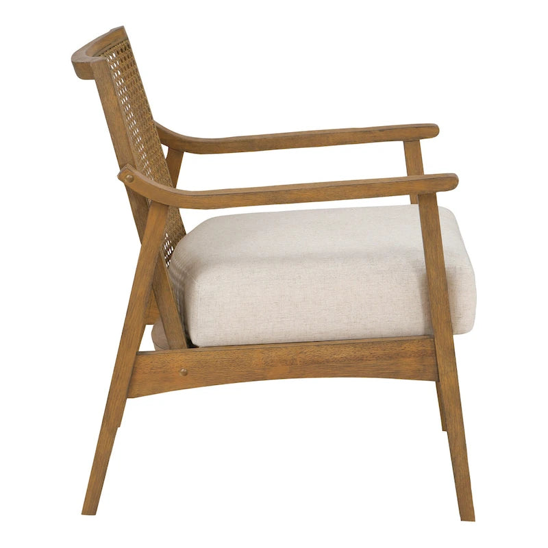 Transitional Arm Chair with Cane Back