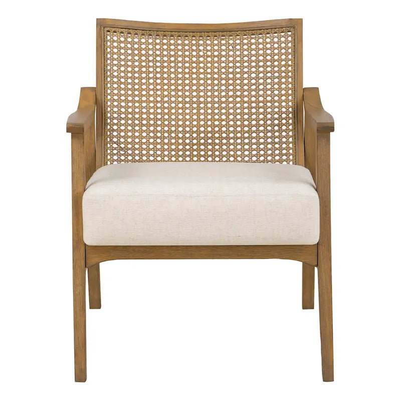 Transitional Arm Chair with Cane Back