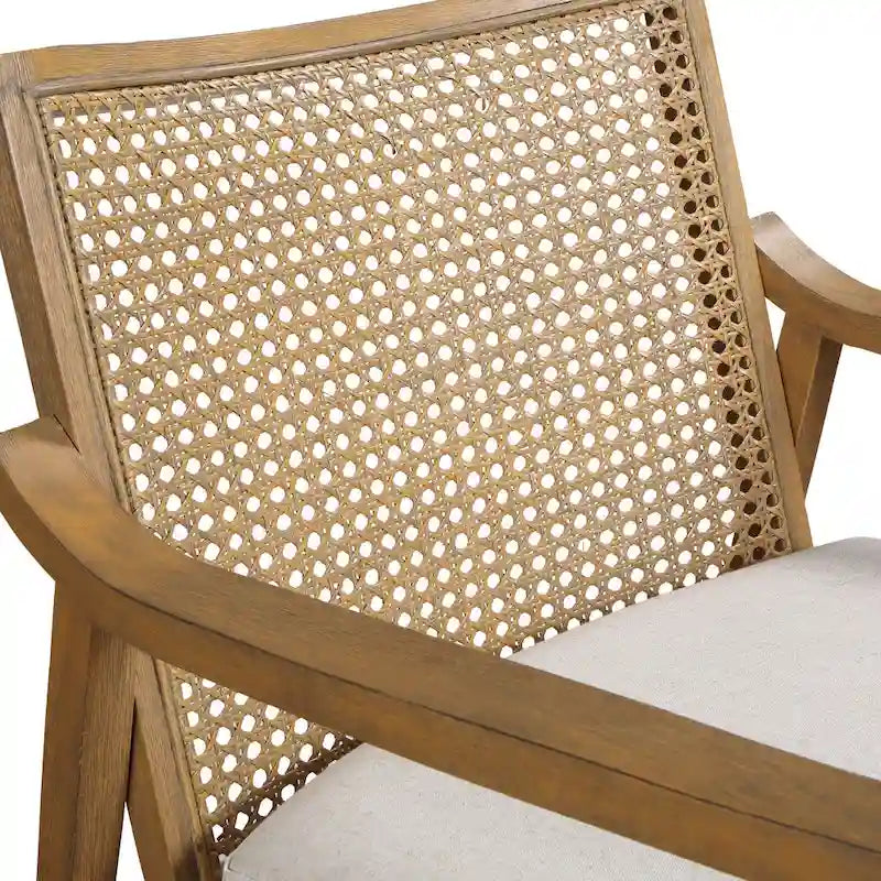 Transitional Arm Chair with Cane Back