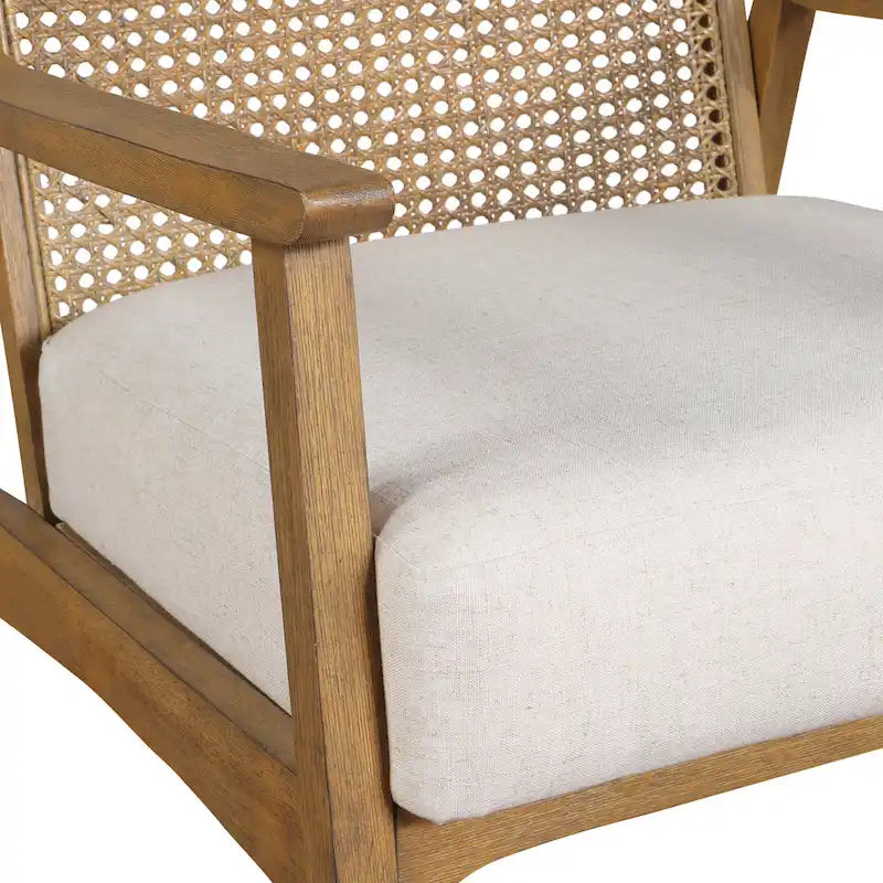 Transitional Arm Chair with Cane Back