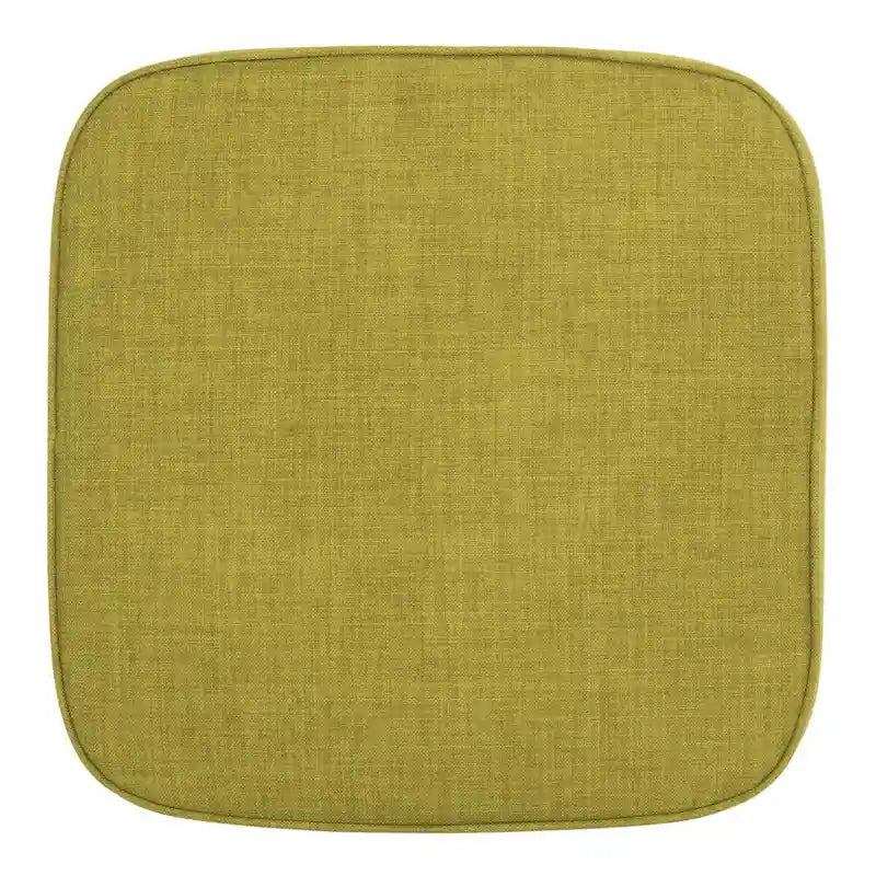 Mid-Century Green Linen Blend Ottoman