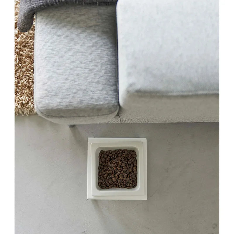 Samostatná miska na krmivo pro domácí mazlíčky – ocel a keramika, vysoká, 1,25 l – D 15,5 x Š 15 x V 10 cm
