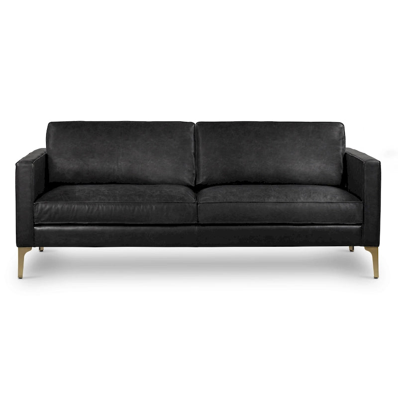82.5 Full Grain Genuine Italian Leather Sofa