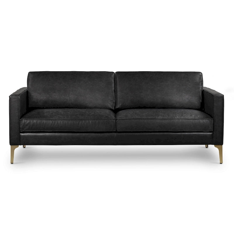 82.5 Full Grain Genuine Italian Leather Sofa
