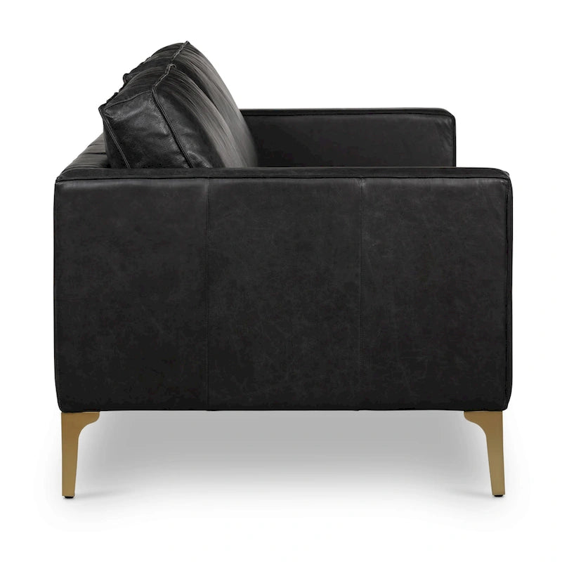 82.5 Full Grain Genuine Italian Leather Sofa