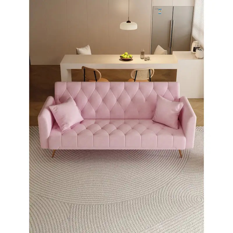 71 Convertible Double Folding Living Room Sofa Bed