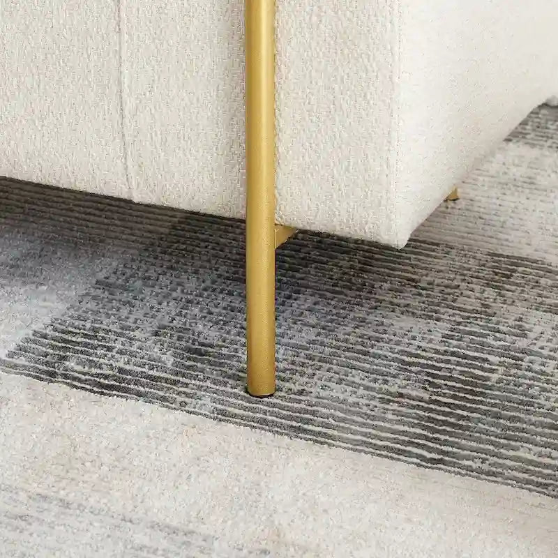 Upholstered Velvet Storage Bench with Cylindrical Arms