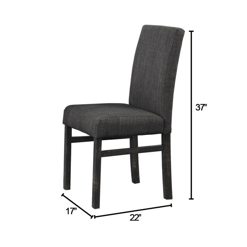 Upholstered Linen Rustic Side Chairs (Set of 2)