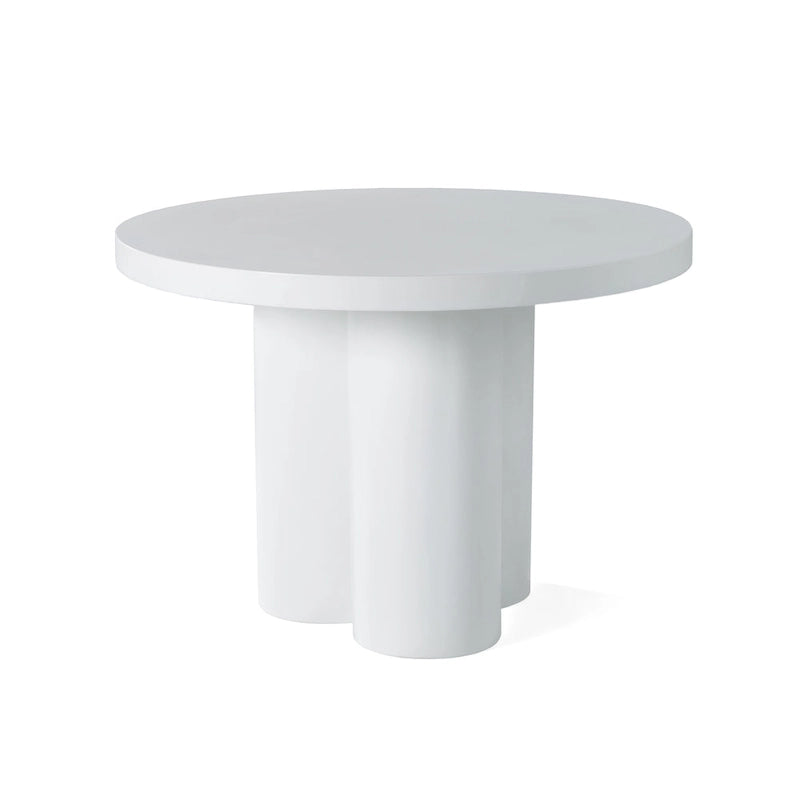Modern White Concrete Round End Table
