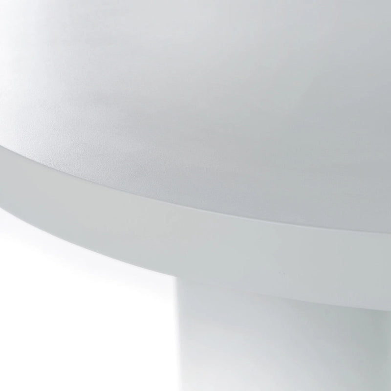 Modern White Concrete Round End Table