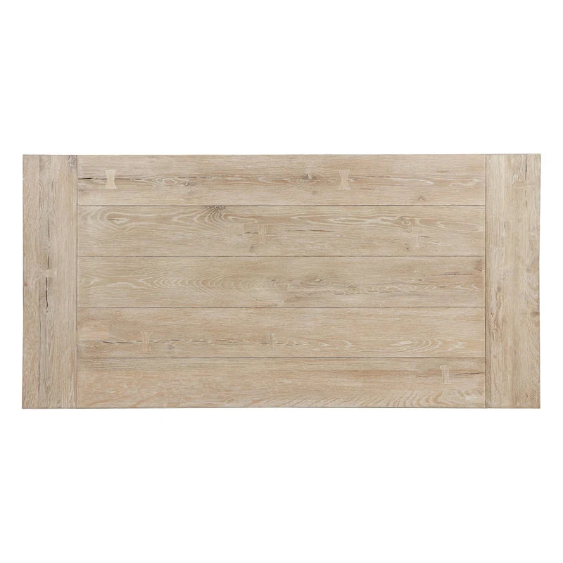 60 Oak Coffee Table with Cracked Oak Tapered Legs